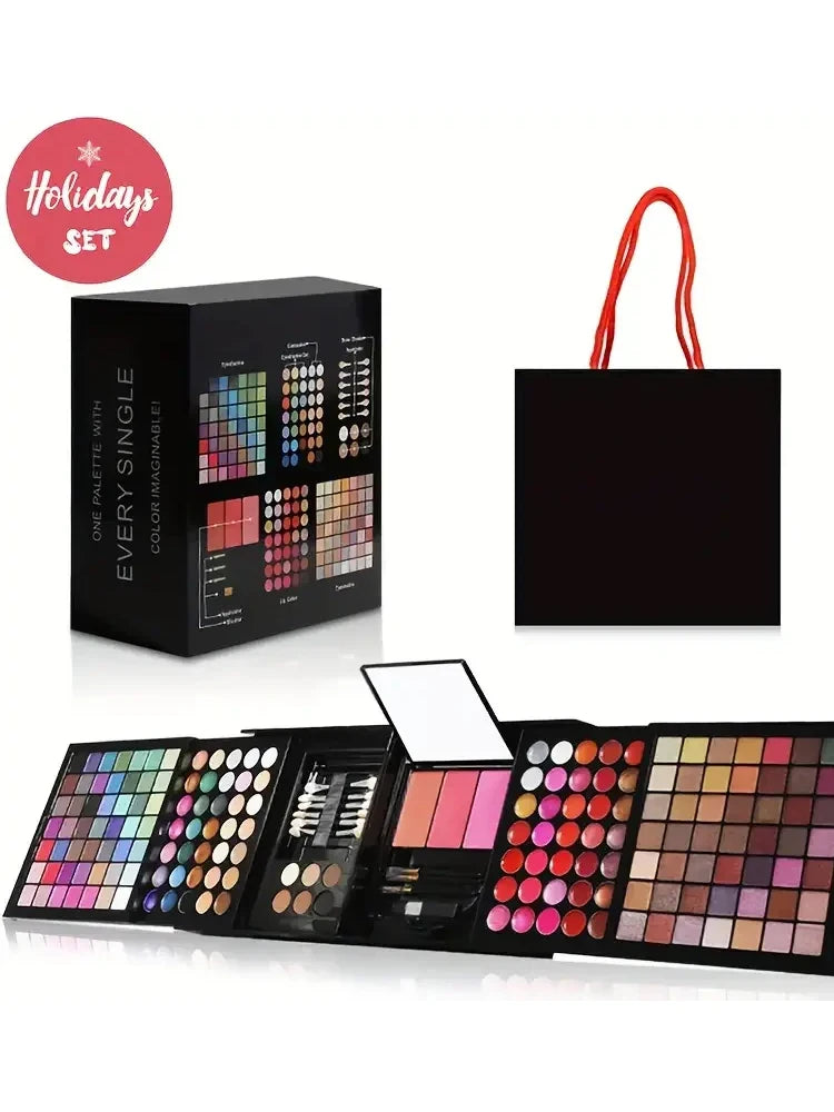 177 Color Makeup Set Including Eyeshadow Palette Blush Lip Gloss Concealer, All-in-One Women's Makeup Set, Complete Set with Mir Quake 177 COLOR
