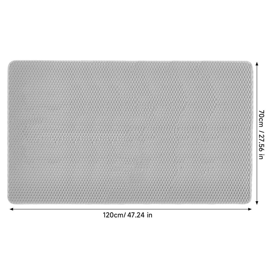 Non-slip Pet Cat Litter Mat Waterproof Double Layer Cat Litter Trapping Soft Odorless Pet Litter Box Mat Clean Pad Pet Products Quake 120x70cm