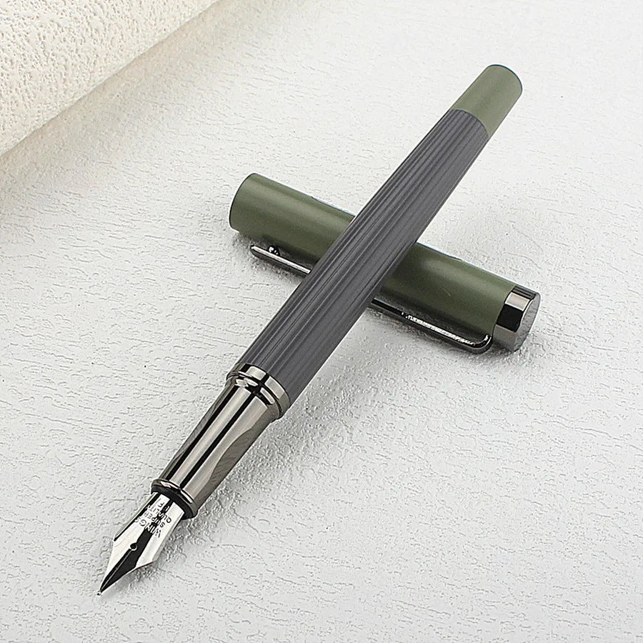 Business 6052 Metal Fountain Pen Matte Barrel Iridium EF 0.38mm Ink Pen Office Business Writing Gift Ink Pen Quake