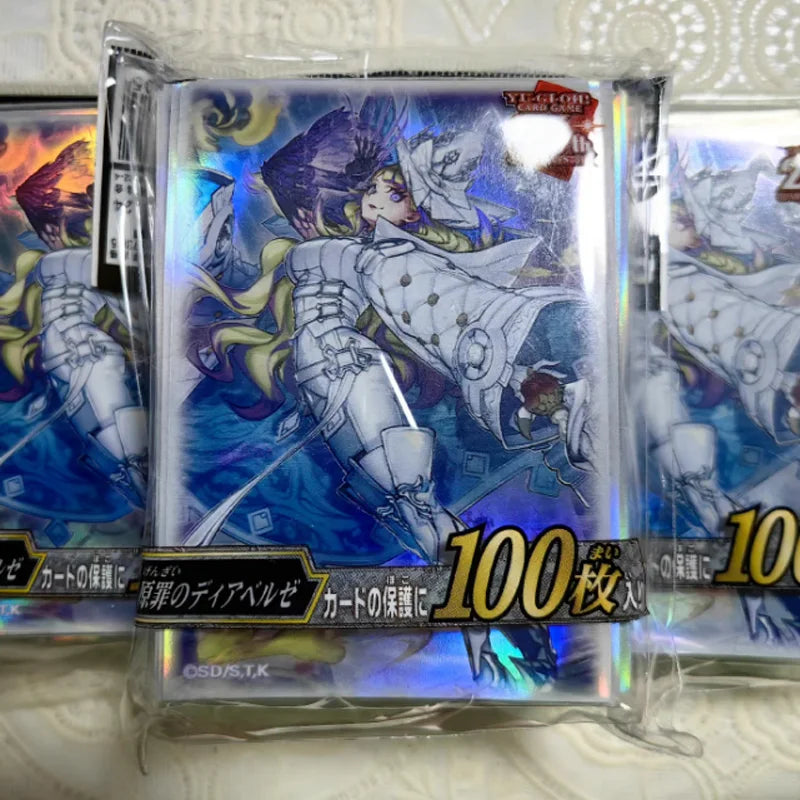 Hot 100 Pcs Official Yu-Gi-Oh White Magician & Original Sin Diabolos Card Sleeves YCSL Limited Edition Anime Exquisite Gift Toys Quake