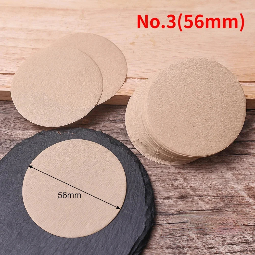 Coffee Filter Paper Round Disposable Wood Pulp Paper for Espresso Coffee Maker Filter Circular Hand-poured Coffee Filter Tools Quake Natural Color(56mm) 400PCS
