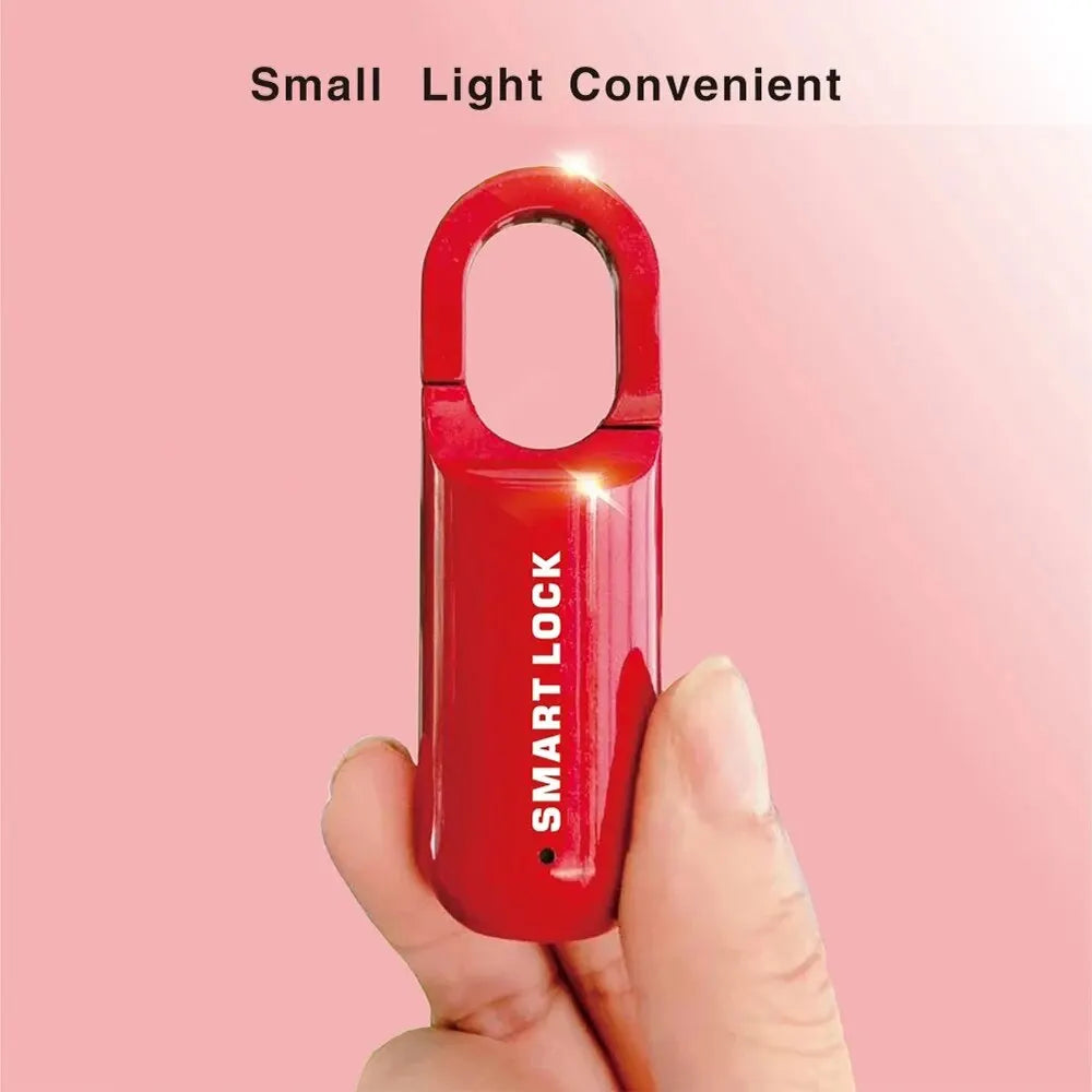 Mini Fingerprint Padlock USB Keyless Luggage Lock Electronic Lock Smart Biometric Fingerprint Door Lock Quick Unlock For Travel Quake