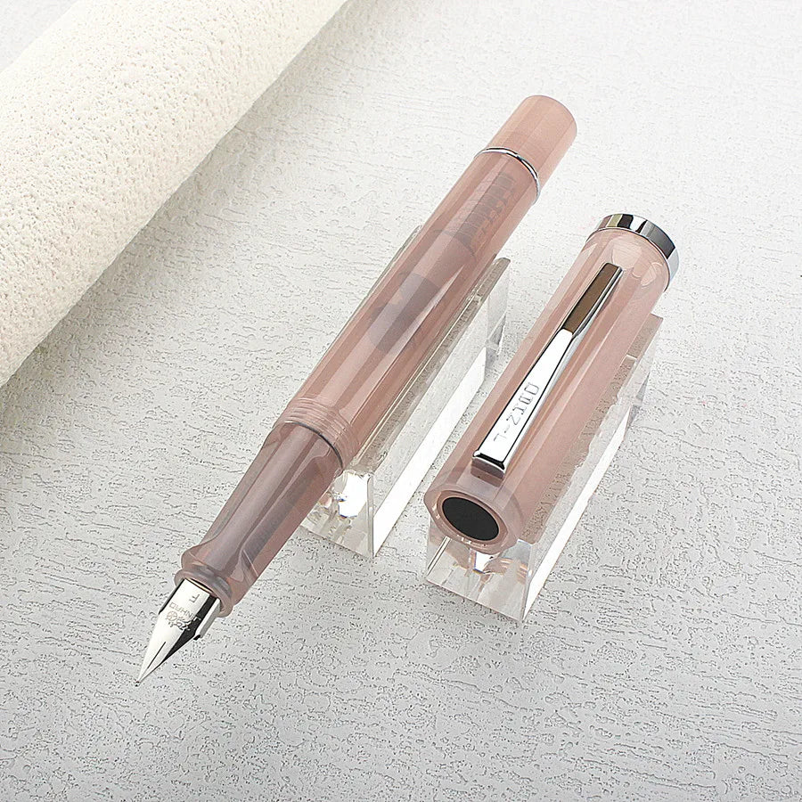 Jinhao 58D Acrylic Fountain Pen Rotating Suction Ink Pen Office School Stationery Quake 58D F0.5MM 1