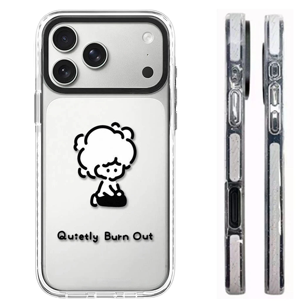 6090673 White Border Magnetic Phone Case Cover for IPhone 13 14 15 16 17 18 Pro Max Case Quake