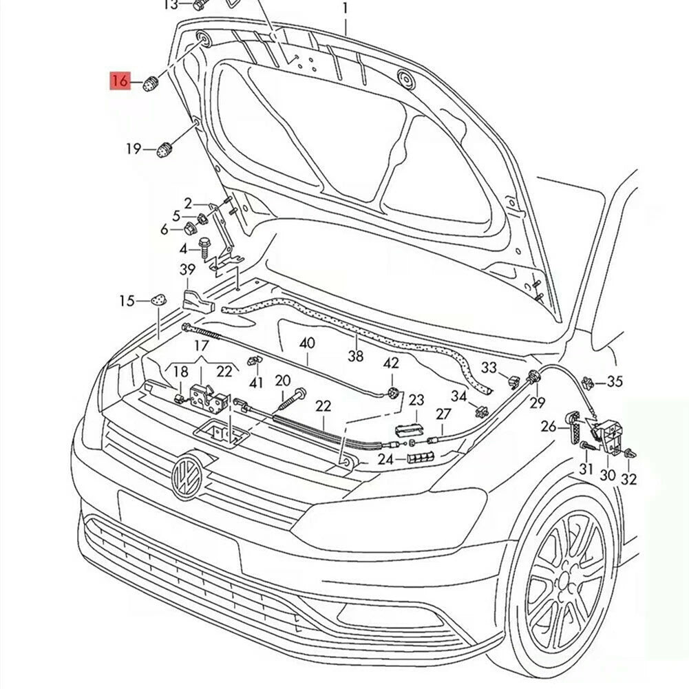 1set Bonnet Hood 867827500 867827500A Black Buffer Block Engine Cover 171823499 175823499 3C0823031 3C0823031A Quake