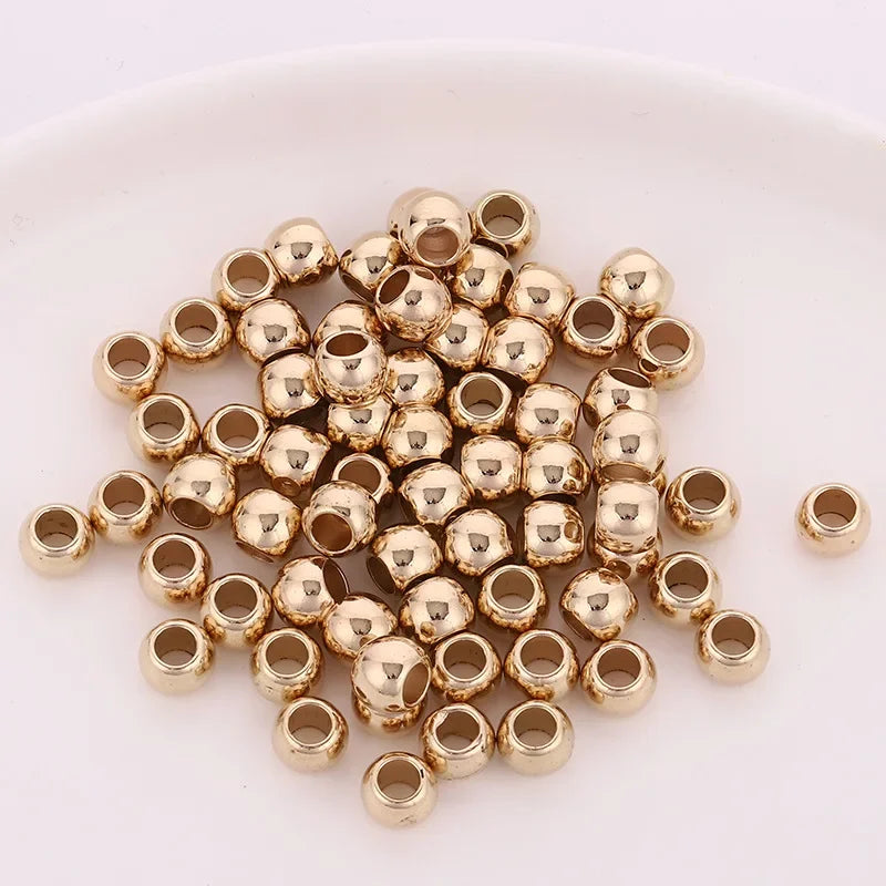 50pcs/Lot 8mm Gold Silver Hair Braid Beads Dreadlocks Hair Ring Braid Dreads Dreadlock Beads Cuffs Clips Approx 4mm Hole Quake 50pcs 8mm NO.2