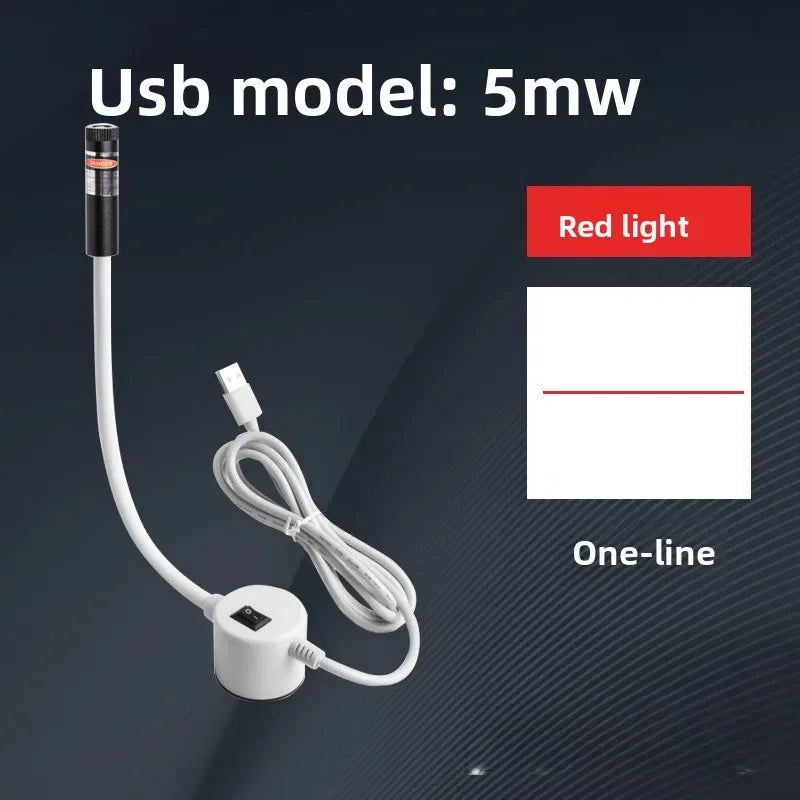 USB Magnetic Laser Guide Red Laser Positioning Light for Sewing Machine Quilting Craft Workbench Alignment Accessory Quake 5mw Line