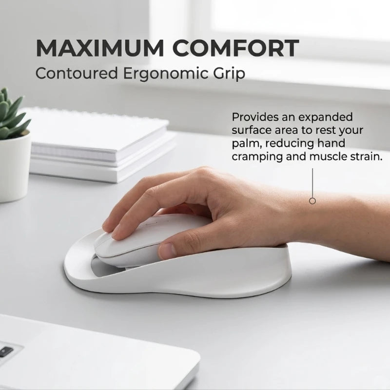 Mouse Storage Holder with White Plastic Body, Raised Central Support and Open Frame Structure for Straightforward Placement K1KF Quake CN