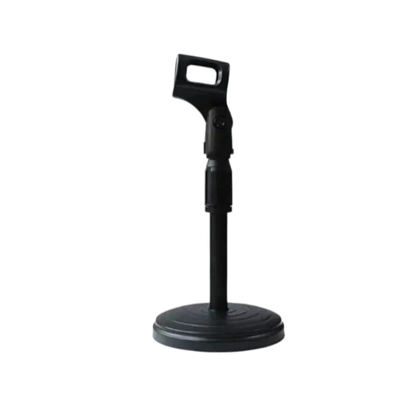 Microphone Stand Desktop Adjustable Lifting and Weighting Disc Base Shockproof for Network Live Broadcast Mic Stand Accessories Quake black