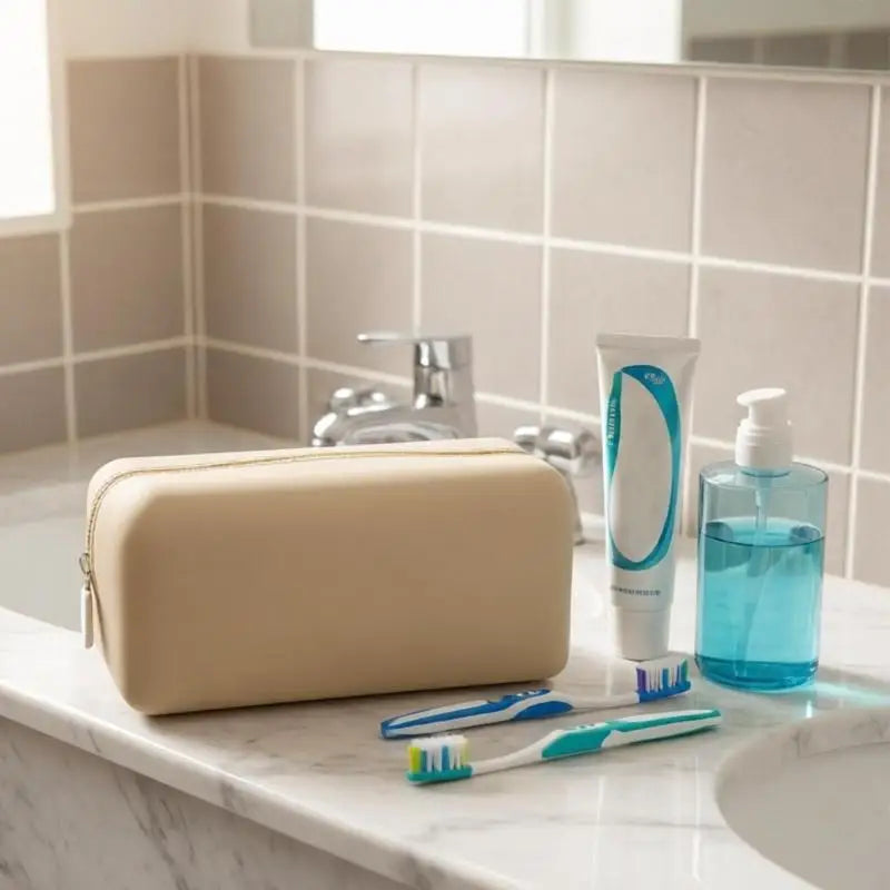 Multipurpose Zippers Pouches with Foldable Integrated Silicone Body for Makeup, Charging Cables, and Stationeries K1KF Quake