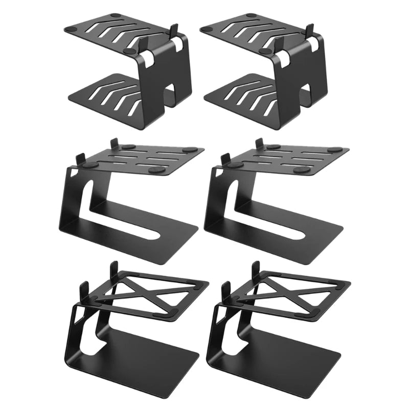 Metal Speaker Stand Thickened Base Plate Advanced Vibration Control MultiFunctional Desktop Organizers Heat Ventilation K1KF Quake