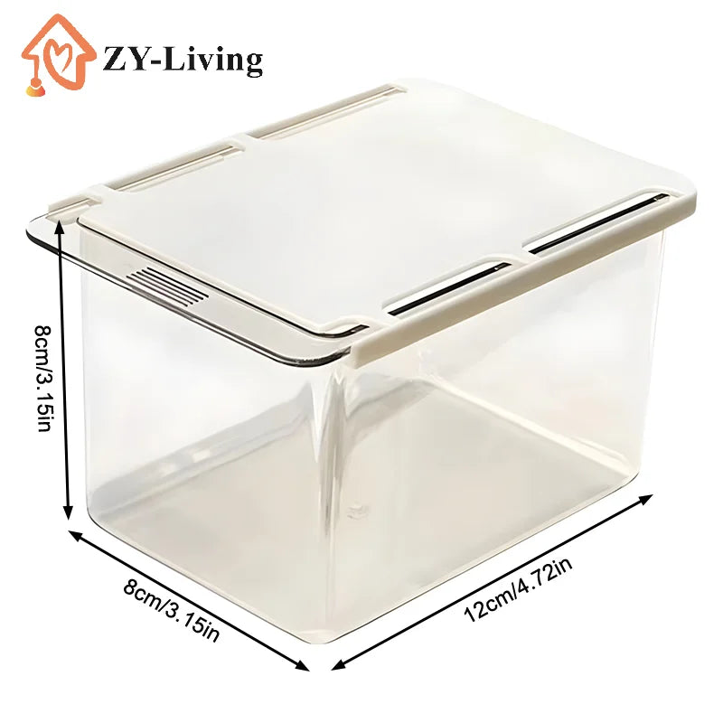1Pcs Drawer Style Storage Box Under The Mirror Cabinet Transparent Bathroom Cotton Stick Makeup Cotton Pull-Out Storage Case Quake