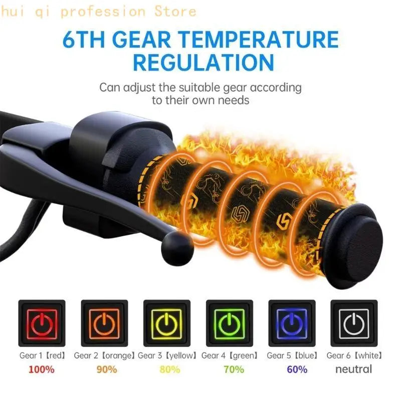 Motorcycles Heated Handles Grips 6 Gear Adjustment Anti Slip Hot Handlebar Heated Grips Warmer Sleeves Warmer Pad H8WE Quake