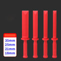 Set of Four Nylon Tire Balance Weight Scraper Tools with Non Slip Handles and Blade Sizes for Wheel Rim Application Quake 4PCS