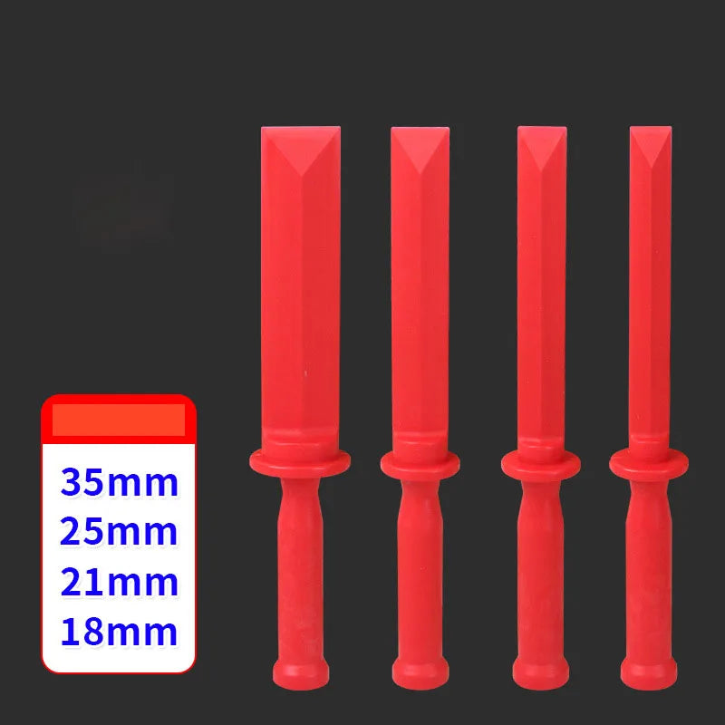Set of Four Nylon Tire Balance Weight Scraper Tools with Non Slip Handles and Blade Sizes for Wheel Rim Application Quake 4PCS