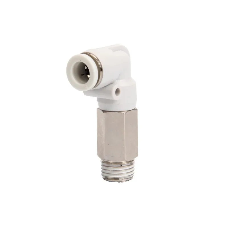 PLL Blue Black White Extented Male Elbow Push Pneumatic plastic fittings thread connector PLL Series Quake