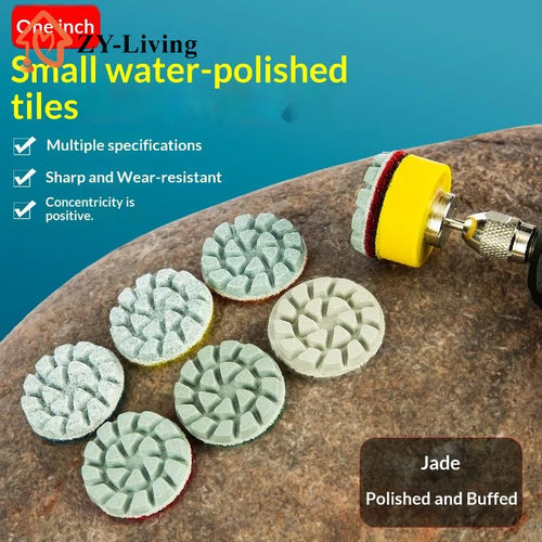 1 Inch Diamond Wet Polishing Pad Mini Grinding Disc Wear Resistant For Jade Agate Marble Stone Renovation Polishing Quake