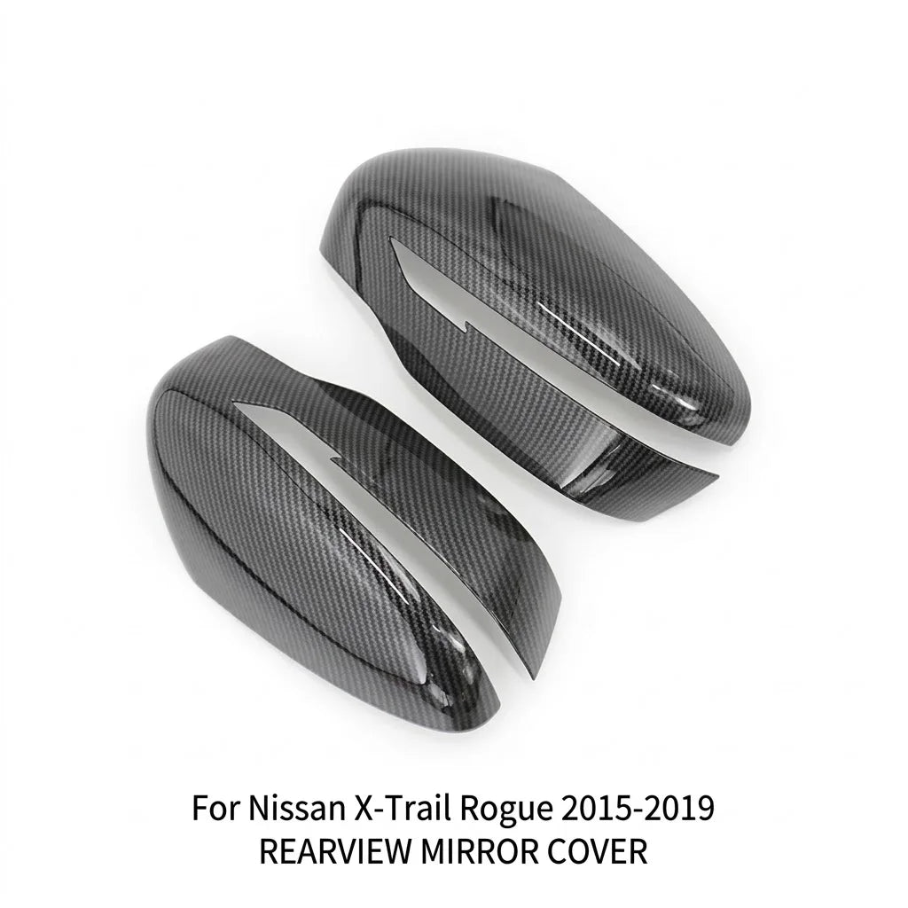 For Nissan Qashqai X-Trail Murano Rogue Pathfinder 2015-2019 2x Case Sticker Rearview Side Mirror Cover Wing Cap Rear View Trim Quake