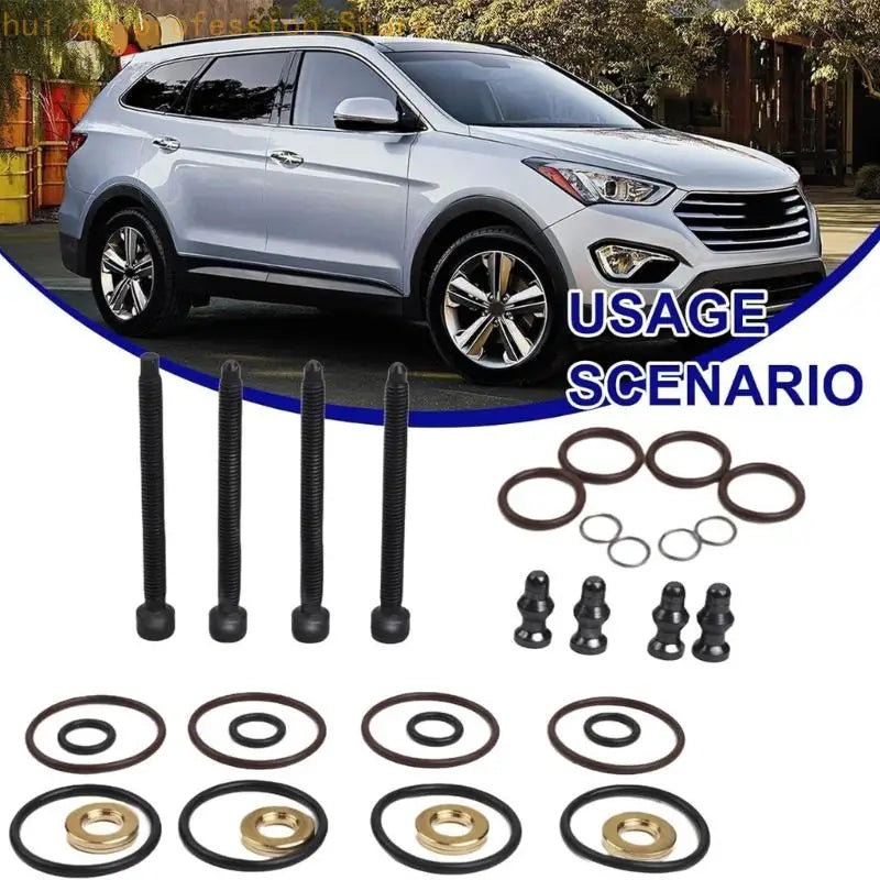 1417010997 038198051B Injector Nozzle Gasket and Bolt 4 Grouped Repair Sets with Metal and Rubber Parts for B5 B6 Engine Service Quake