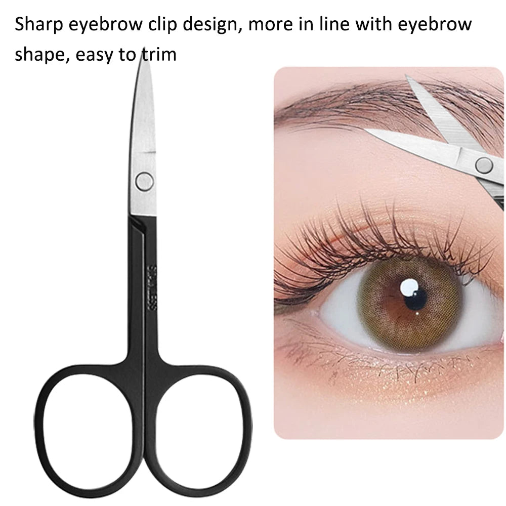 vvocci 1/6 Pcs Curved Tip Eyelash & Eyebrow Tweezers Set – Stainless Steel Precision Beauty MakeupTools forExtension Application Quake