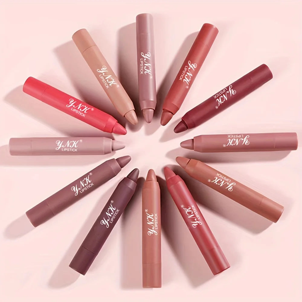 1pc Matte Lipstick Pen Automatic Rotary Lipstick Pencil Waterproof Non Fading Lip Liner Sexy Red Tint Lip Makeup Cosmetics Quake