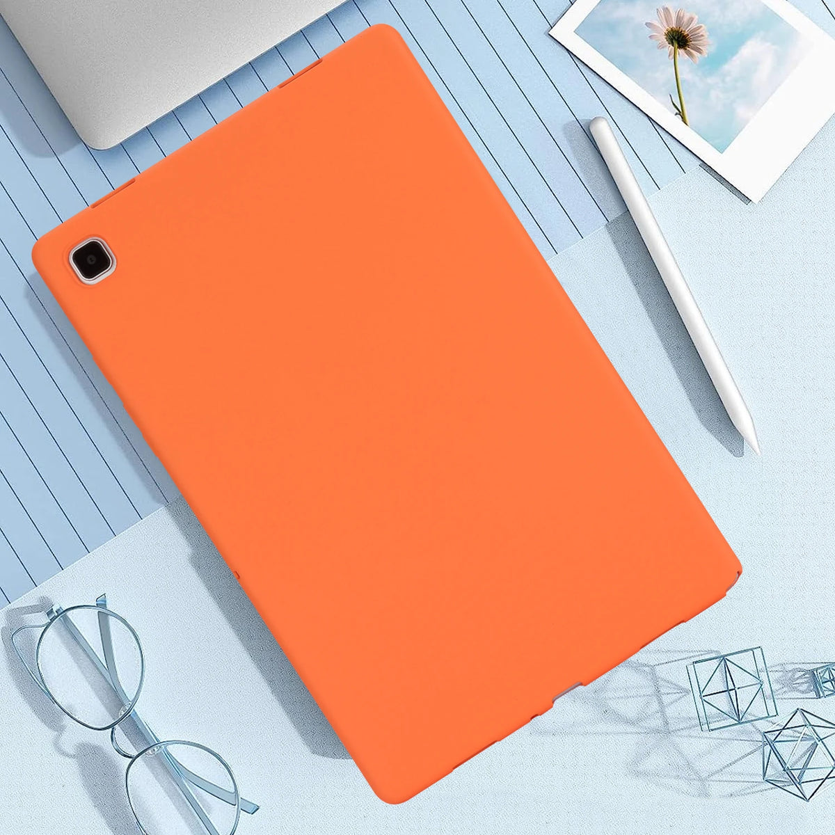 Suitable for Samsung Galaxy S7 S8 S9 S6 LITE A8 A2019 A7 10.5/11inch T225 T220 T290 T295 P610 P615 X700 X800 T970 T870 Tablet Pr Quake Orange TAB A7LITE T225 T220