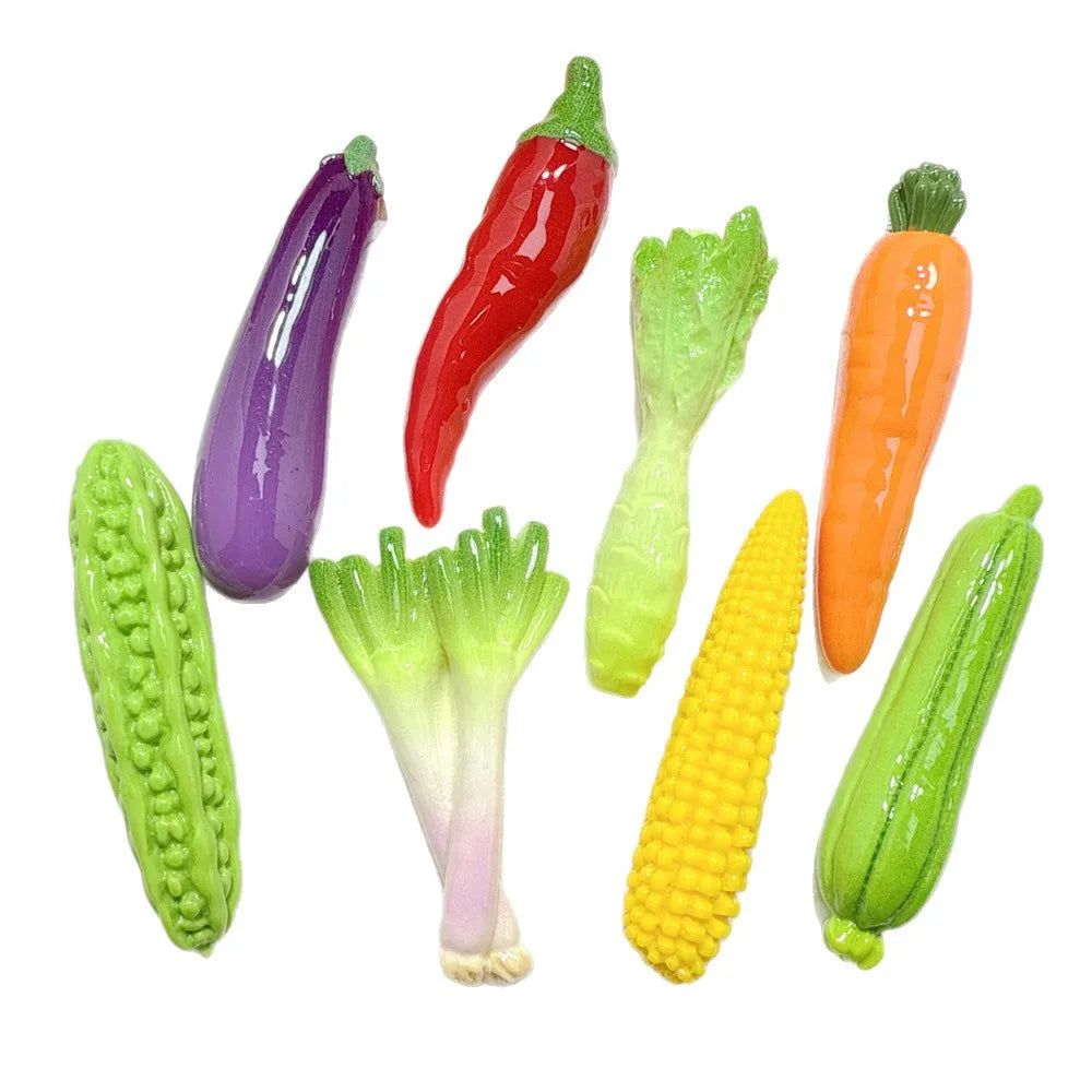 20Pcs Sweet Miniture Simulation Vegetables Landscape Scene DIY Accessories Resin Simulation Food Play Toys Decoration Ornament Quake