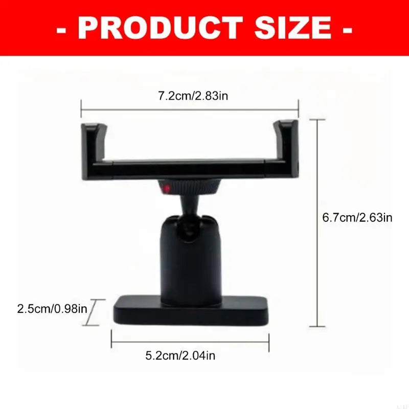 No-Tool Phone Holder with Knurled Adjustment Collar, Rectangular Base and Portrait-to-Landscape Positioning for K1KF Quake