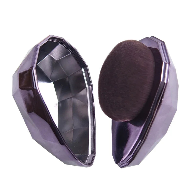 Purple Diamond Cut Liquid Foundation Brush Fine Soft Fiber Buffering Blush Brush Wet Dry Bronzer Contour Makeup Brush With Cover Quake Default Title