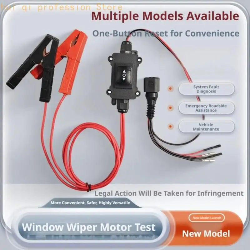 Electronic Parking Brake Diagnostic Tester 12V 24V with Direction Control, Two Wire Motor Support and Battery Clamp Connection Quake