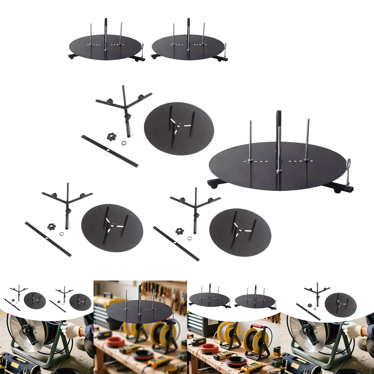 Multi Layer Wire Dispenser Rack Compact Electrician Cable Organizer Tangle Free Spool Tray for Wiring Installation Quake