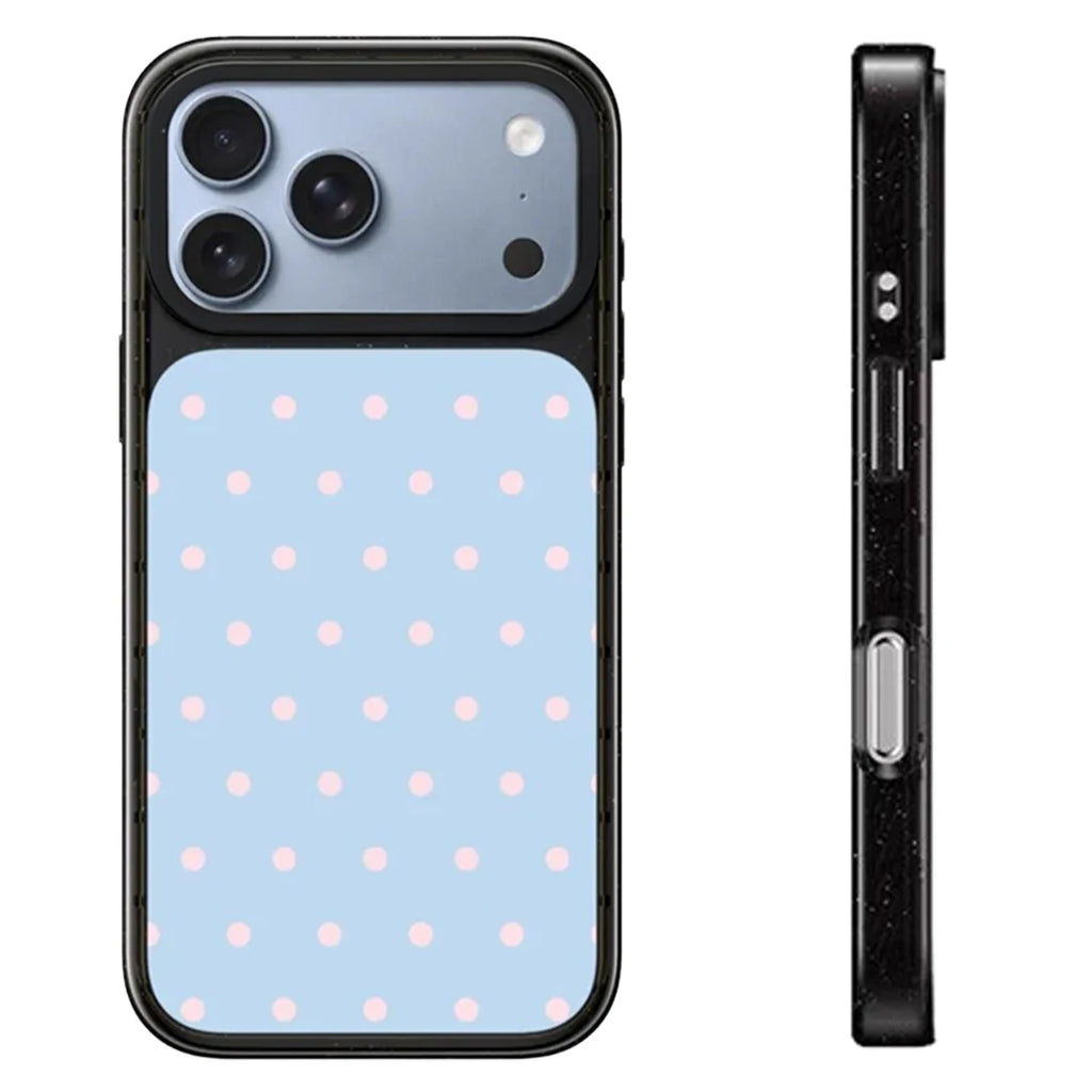 Eat Well Pattern Glaze / Mirror Surface Impact Black Border Magnetic Case: Compatible with IPhone 18 17 Pro Max 18Pro Quake MagSafe for iPhone 18 Pro