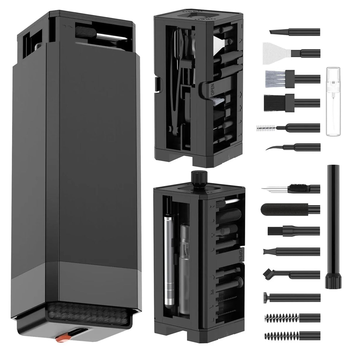20/32-in-1 Multi-Functional Deep Cleaning Kit for iPhone Ports, AirPods, Keyboard, and Keycap Removal - Precision Tools Quake