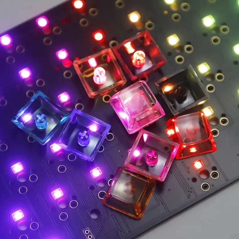20pcs Xda2 High Transparency Keycaps,PC Material,Multi-Color Mechanical Keyboard Mx Cross Keycaps with 1pc Key Puller Quake
