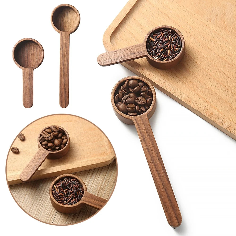 Wooden Measuring Spoon Set Kitchen Measuring Spoons Tea Coffee Scoop Sugar Spice Measure Spoon Measuring Tools for Cooking Home Quake