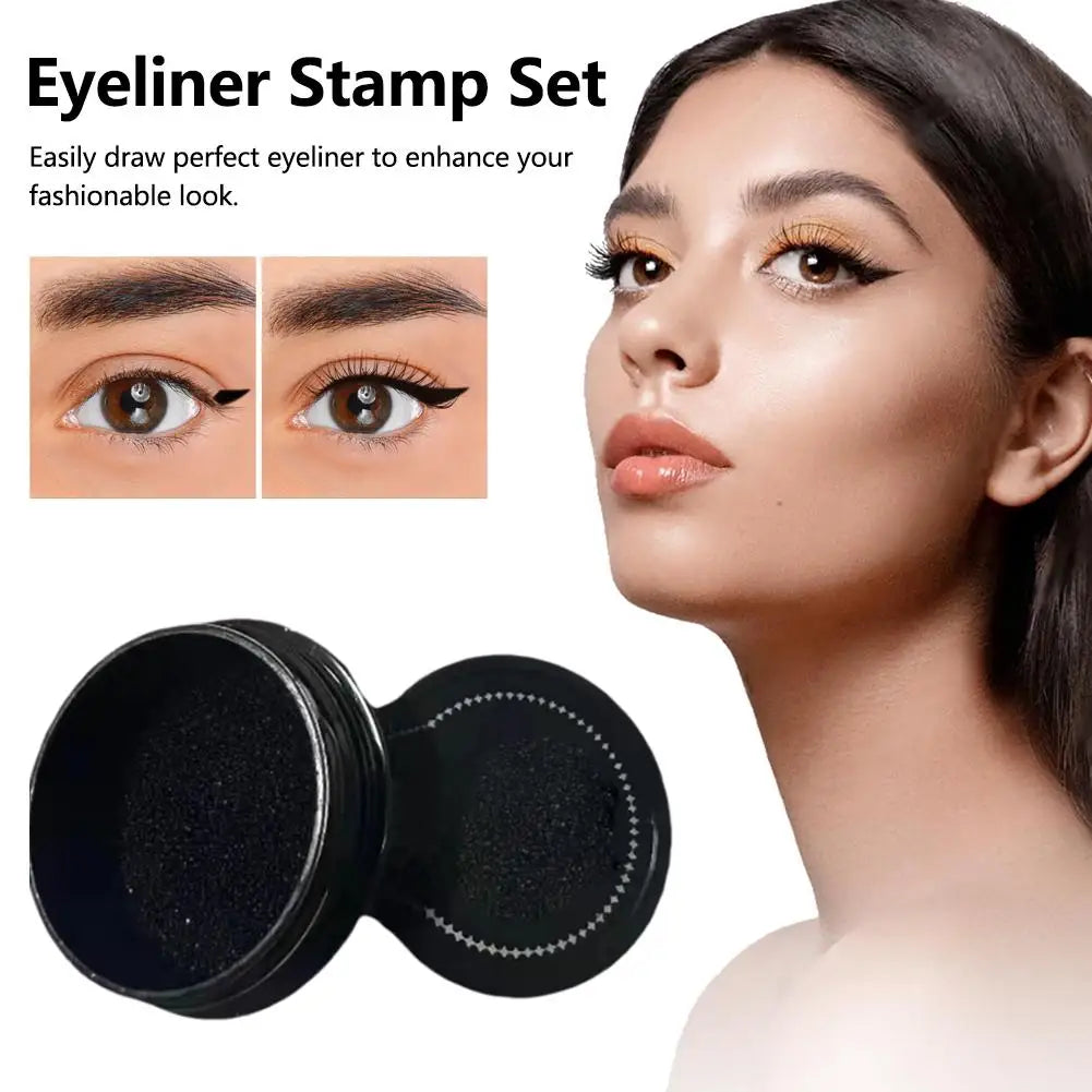 Double Ended Eye Eyeliner Stamps Set Eye Shadow Cosmetic Easy To Color Eye Liner Stamping Stencil Accessories Lash Make Up Tools Quake