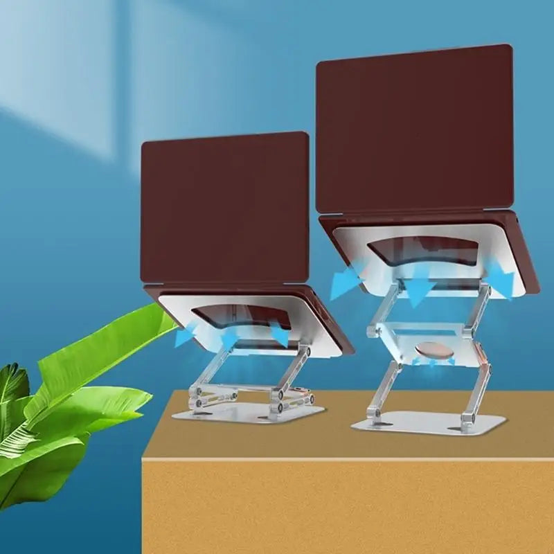 Laptop Stand with Variable Height and Viewing Hinged Aluminum Structure Shelf and Platform for Desk Work K1KF Quake