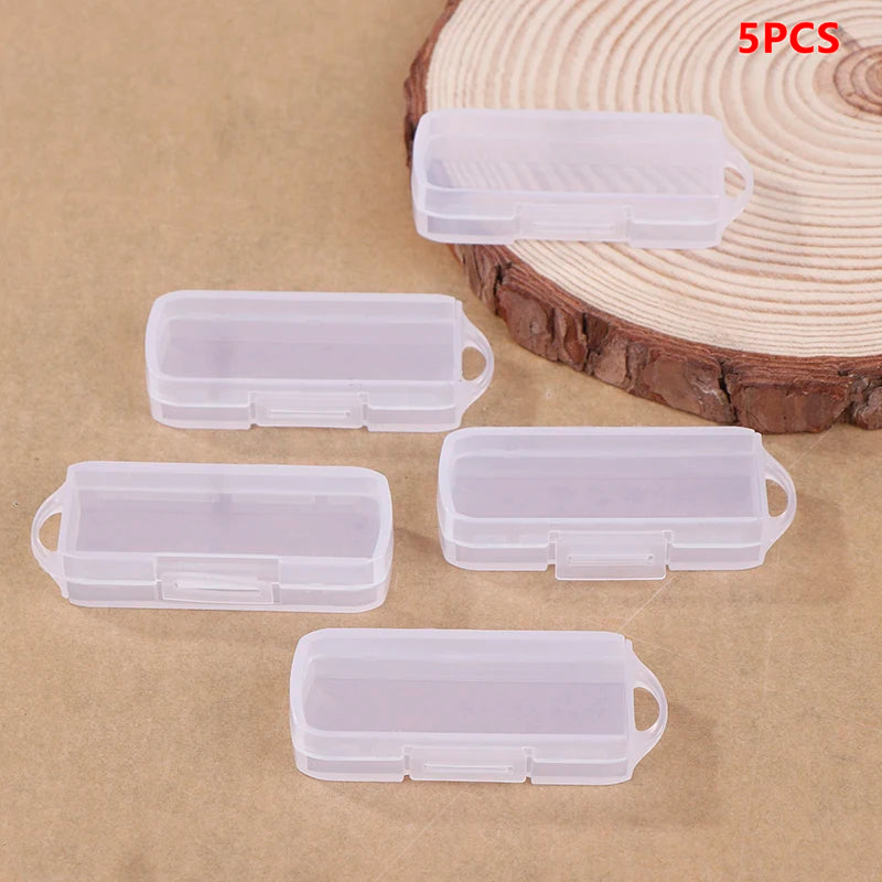 -5 PCS Transparent PC USB Flash Drive Cases Contemporary Style Storage Boxes With Lids For OTG Rotating Drives Quake 5PCS