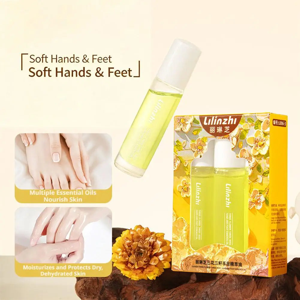 Triple Plant Hand And Foot Essence Oil, Moisturizing Hand & Foot Care Oil Hydrating Smoothing Repair For Dry, Cracked Skin Quake