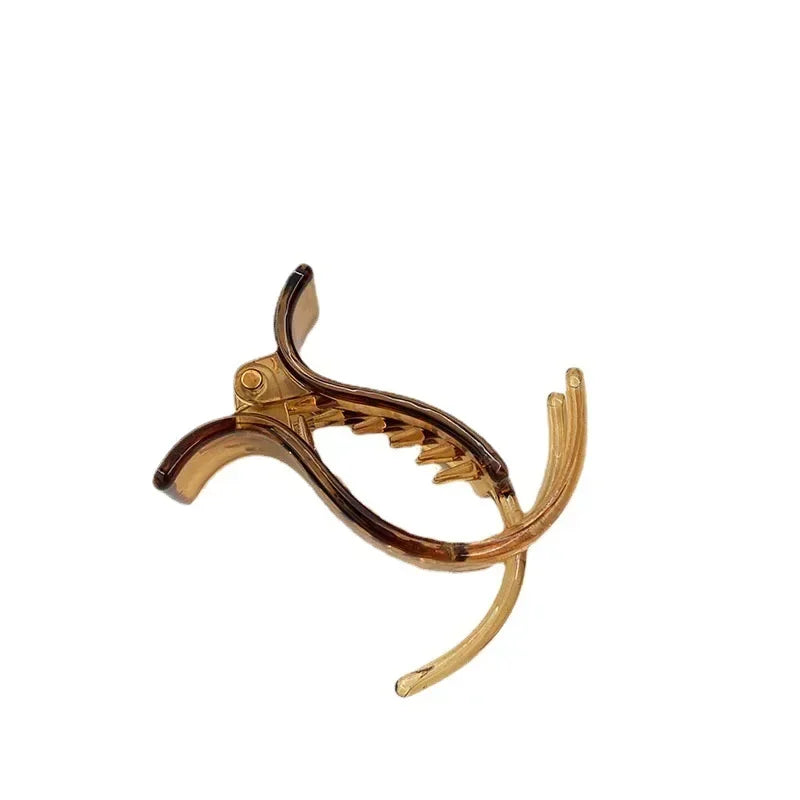 High Ponytail Small Hair Claw Clamp Women Girls Transparent Acrylic Hairpin No Hurt Hair Styling Accessories Headwear Ornament Quake