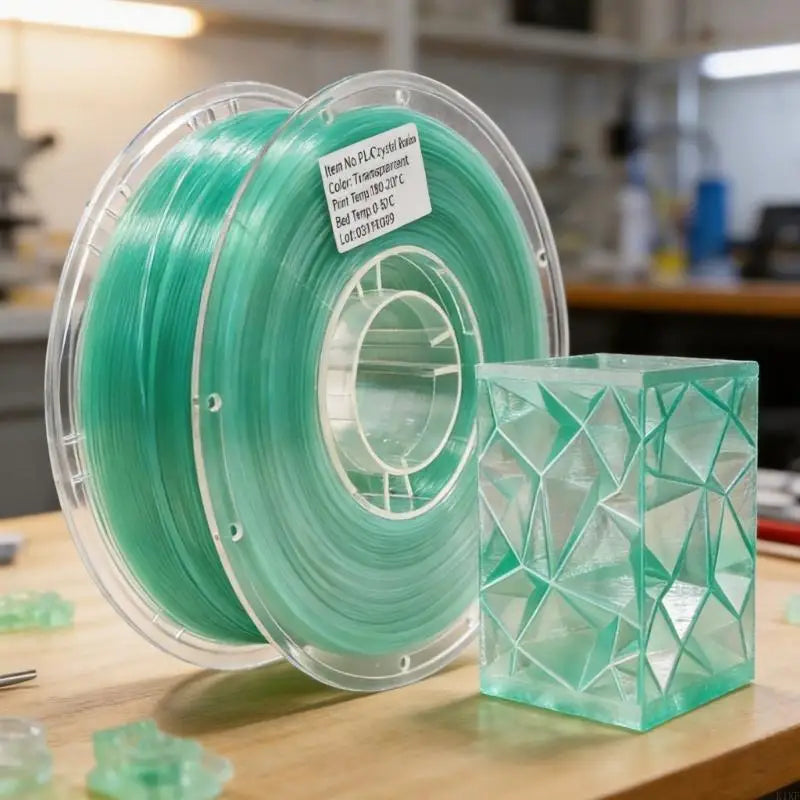 Translucent Printing Filament PLA1.75Mm 1Kg Spool, Crystal-Style Material for Hobby Models and Creative Parts K1KF Quake