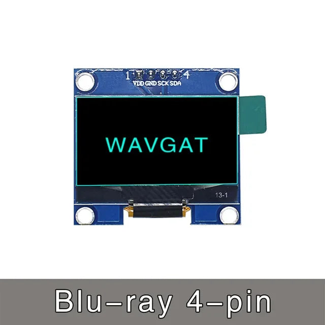 For Arduino 1.3 Inch Oled IIC Serial White Blue OLED Display Module 128X64 I2C SSD1306 12864 LCD Screen Board VDD GND SCK SDA Quake blue