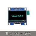 For Arduino 1.3 Inch Oled IIC Serial White Blue OLED Display Module 128X64 I2C SSD1306 12864 LCD Screen Board VDD GND SCK SDA Quake blue