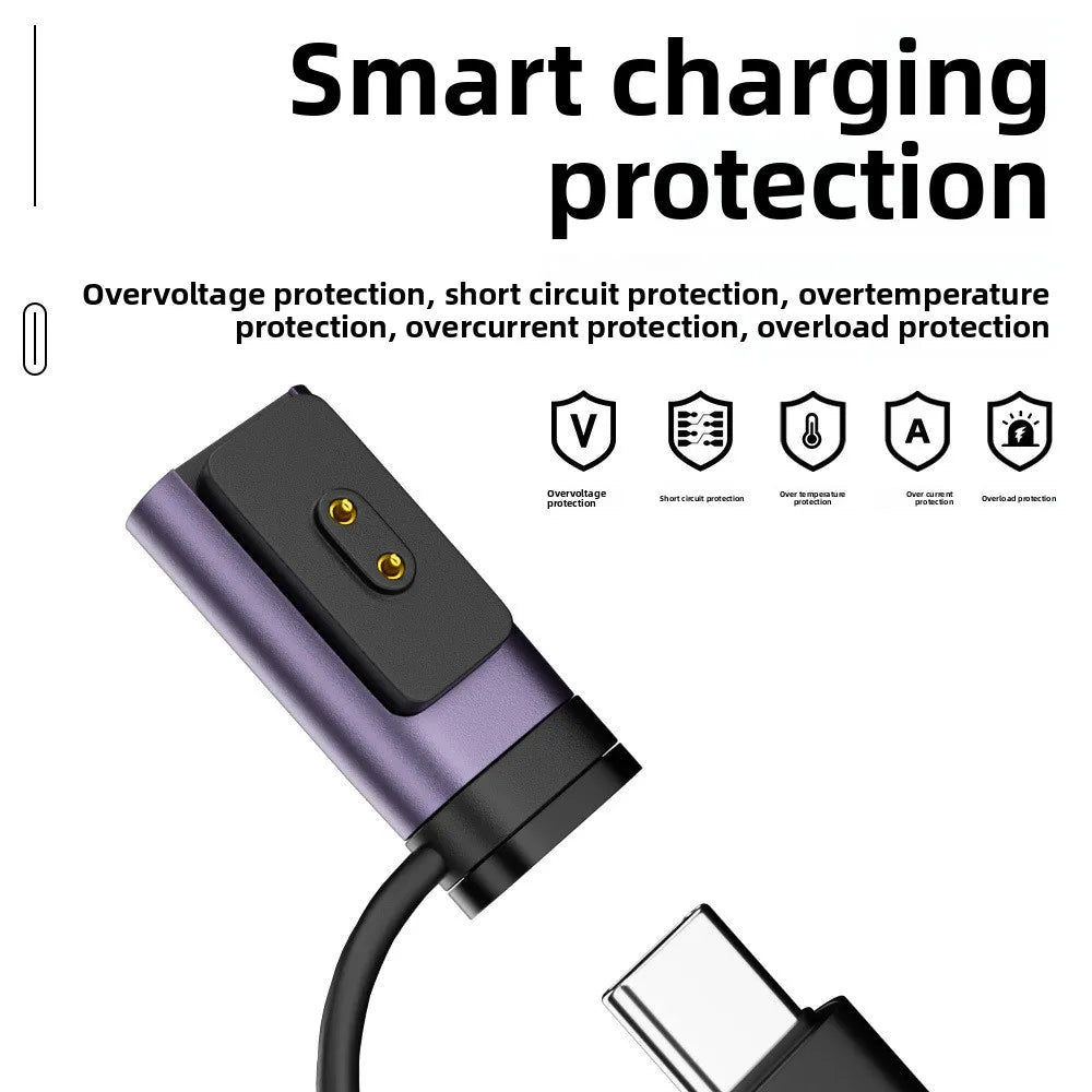 LED Indicator Magnetic Charger Converter Smart Band Charging Adapter for Xiaomi Smart Band 8/9/10/Pro/NFC Redmi Watch 5/4/3 Quake