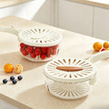 Foldable Double Layer Colander Fruit Veggie Washing Draining Bowl Kitchen Strainer Refrigerator Fresh‑keeping Storage Box Quake coffee color