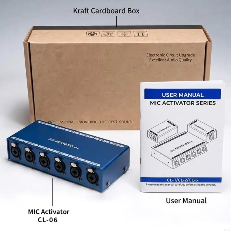 XLR Boosters Preamp for Recording Chains, Compactly Metal Mics Preamplifier with XLR Input and Output for Studio and K1KF Quake