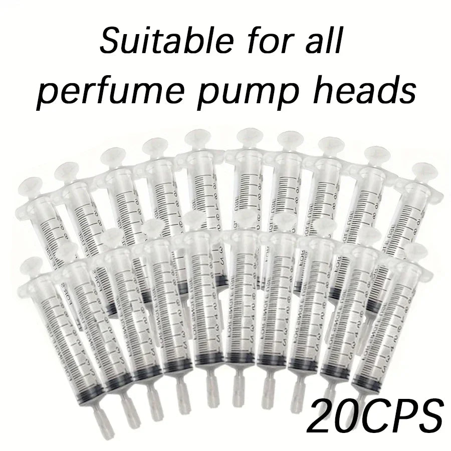 vvocci 20pcs cosmetic pump syringe tool plasticdistribution of refillable perfume syringe for quantitative 0.34oz bottles Quake M252 20pcs 10ml Plastic