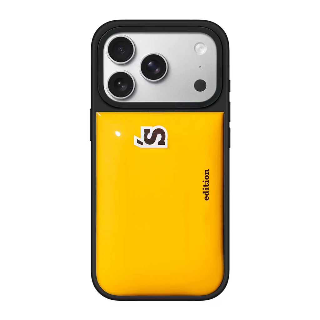 Yellow Puff Black Border 3D Case: Compatible with IPhone 18 17 Pro Max 18Pro Quake no magsafe for iPhone 18 Pro