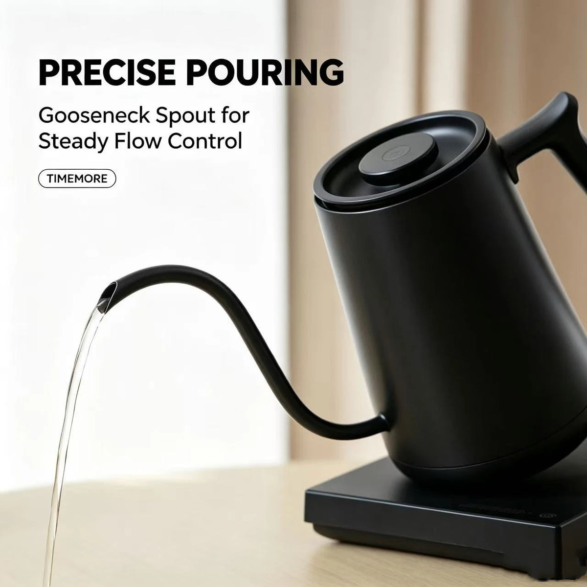 TIMEMORE Coffee Pot Kettle Fish03 600ML Pour Over Kettle Ergonomic Stainless Steel Tea Milk For Kitchen Home Travel Office Quake