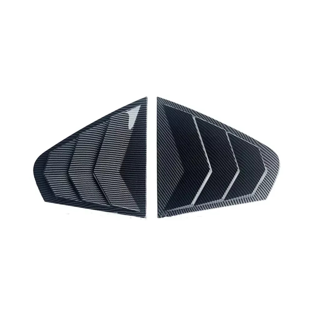 For Volkswagen Jetta MK6 2012-2018 Car Rear Louver Window Side Shutter Cover Trim Sticker Vent Scoop Carbon Fiber Accessories Quake Carbon